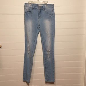 Light blue skinny jeans